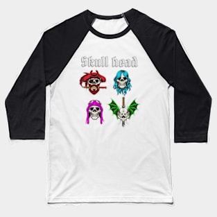 skull head retro killer Baseball T-Shirt